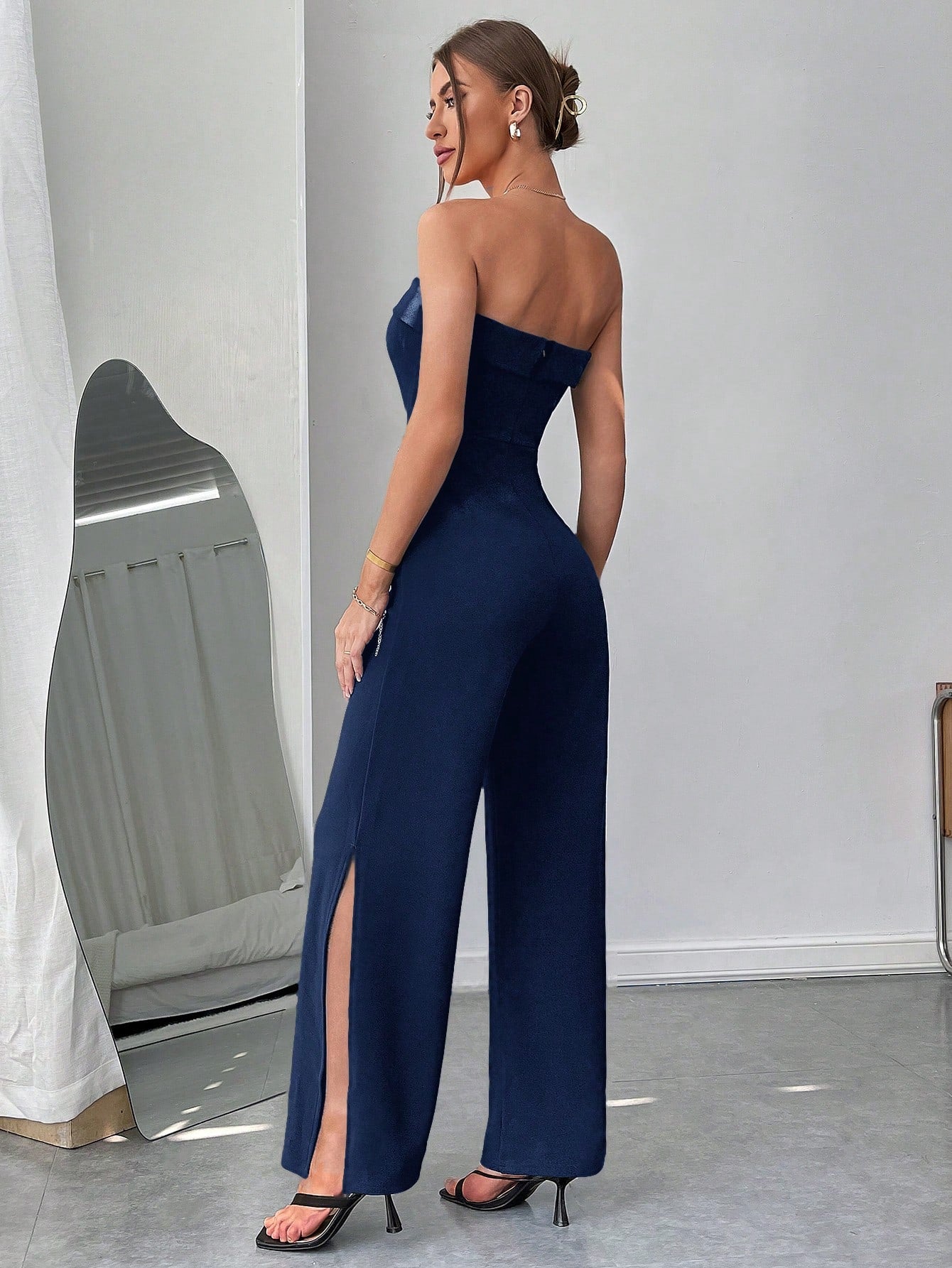 SHEIN BAE Split Thigh Macacão Tube
