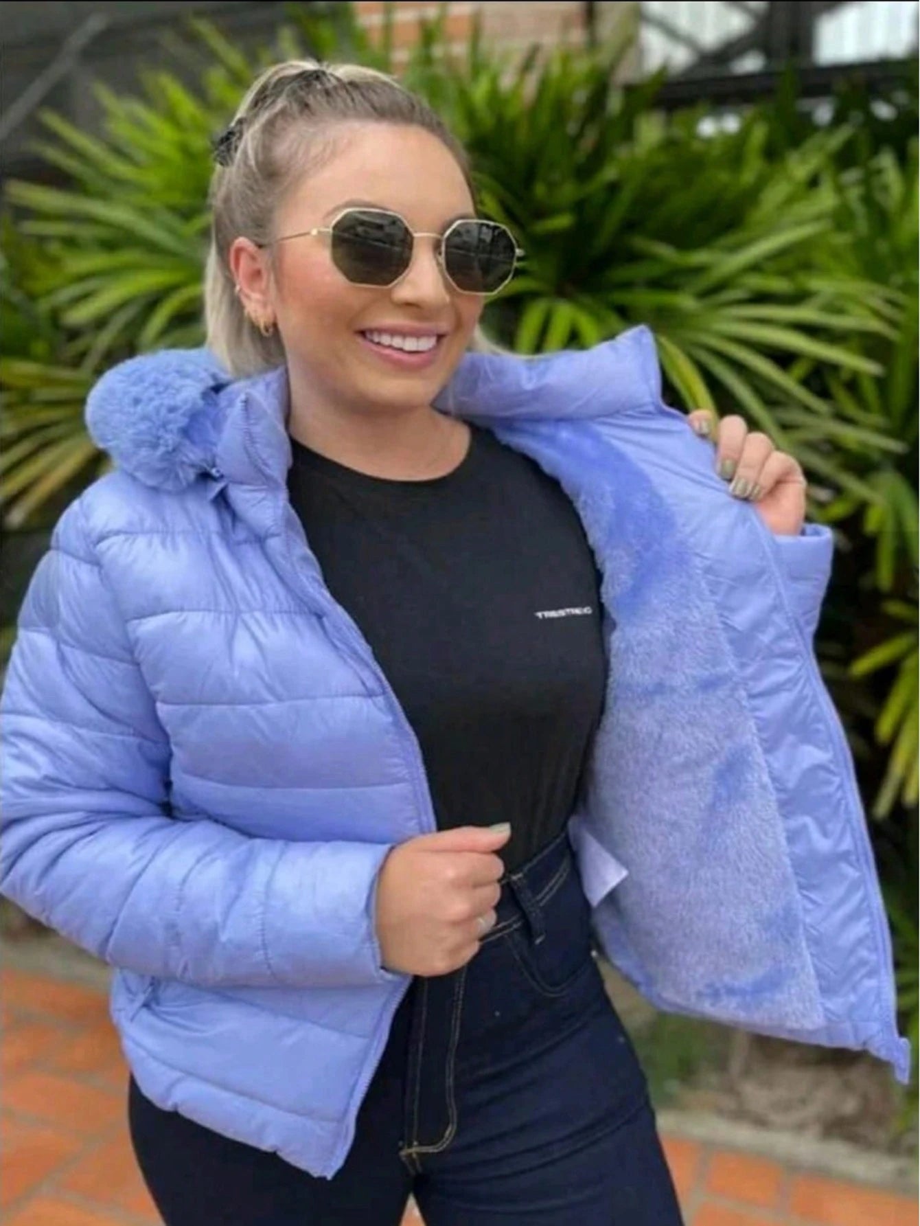 Jaqueta Puffer Bobojaco Forrada Impermeavel Azul
