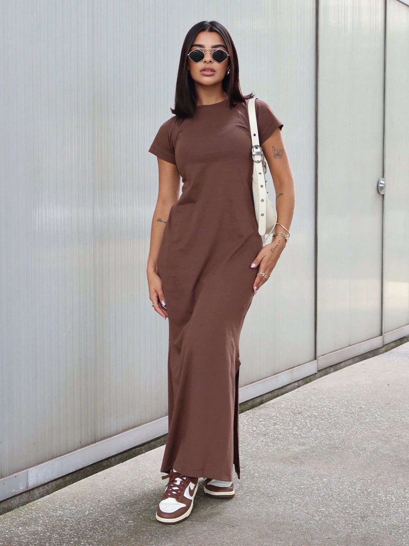 Vendedor IndicadoVestido Longo Feminino Elegante Com Mangas 100% Algodão