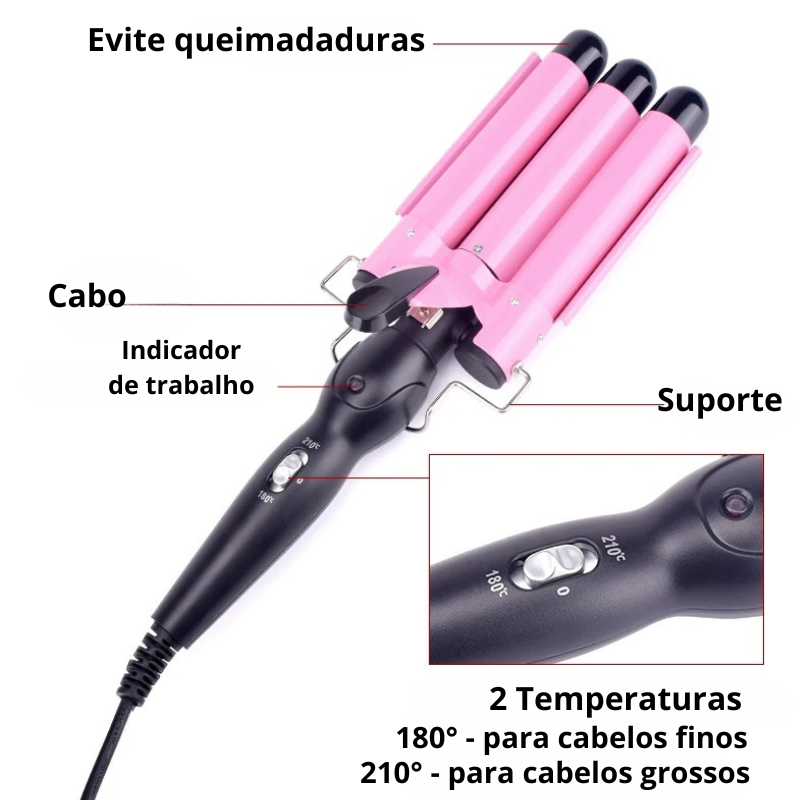 Modelador de Cachos com 3 Barras - Le Belle