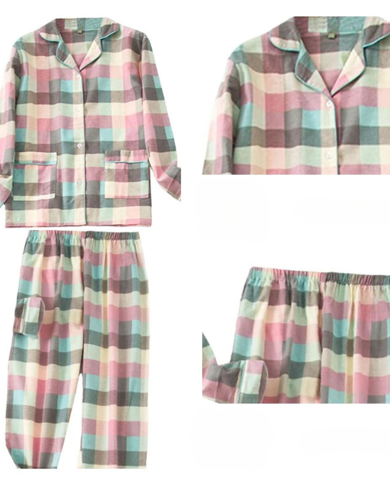 Pijama de Algodão com Estampa Xadrez - Le Belle