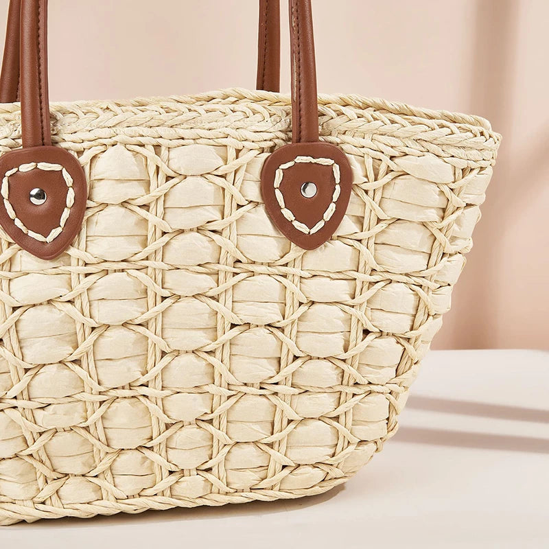 Bolsa de Palha Trançada Olivia - Nelima