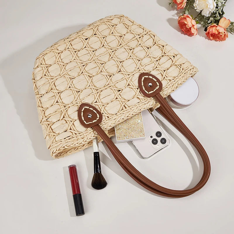 Bolsa de Palha Trançada Olivia - Nelima