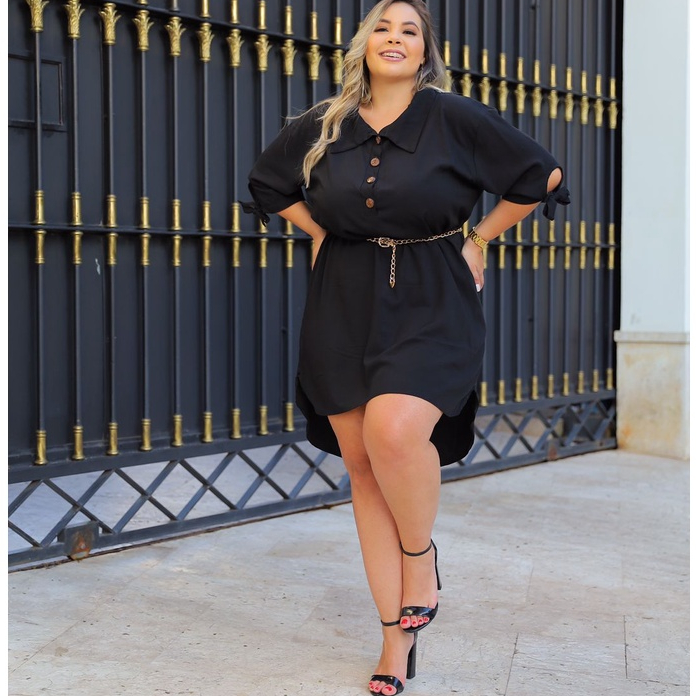 Vestido Chemise Plus Size Camisão Chamise Moda Plus Otima Qualidade