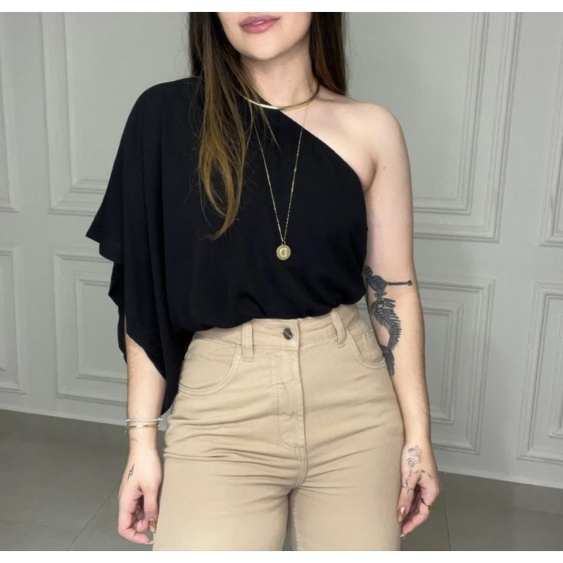 Blusa Body Ombro Só em Tecido Leve – Nelima