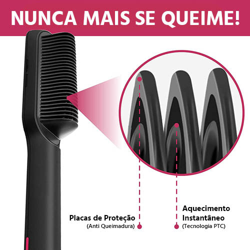Escova Alisadora de Cabelos Bivolt 5 em 1 - Le Belle