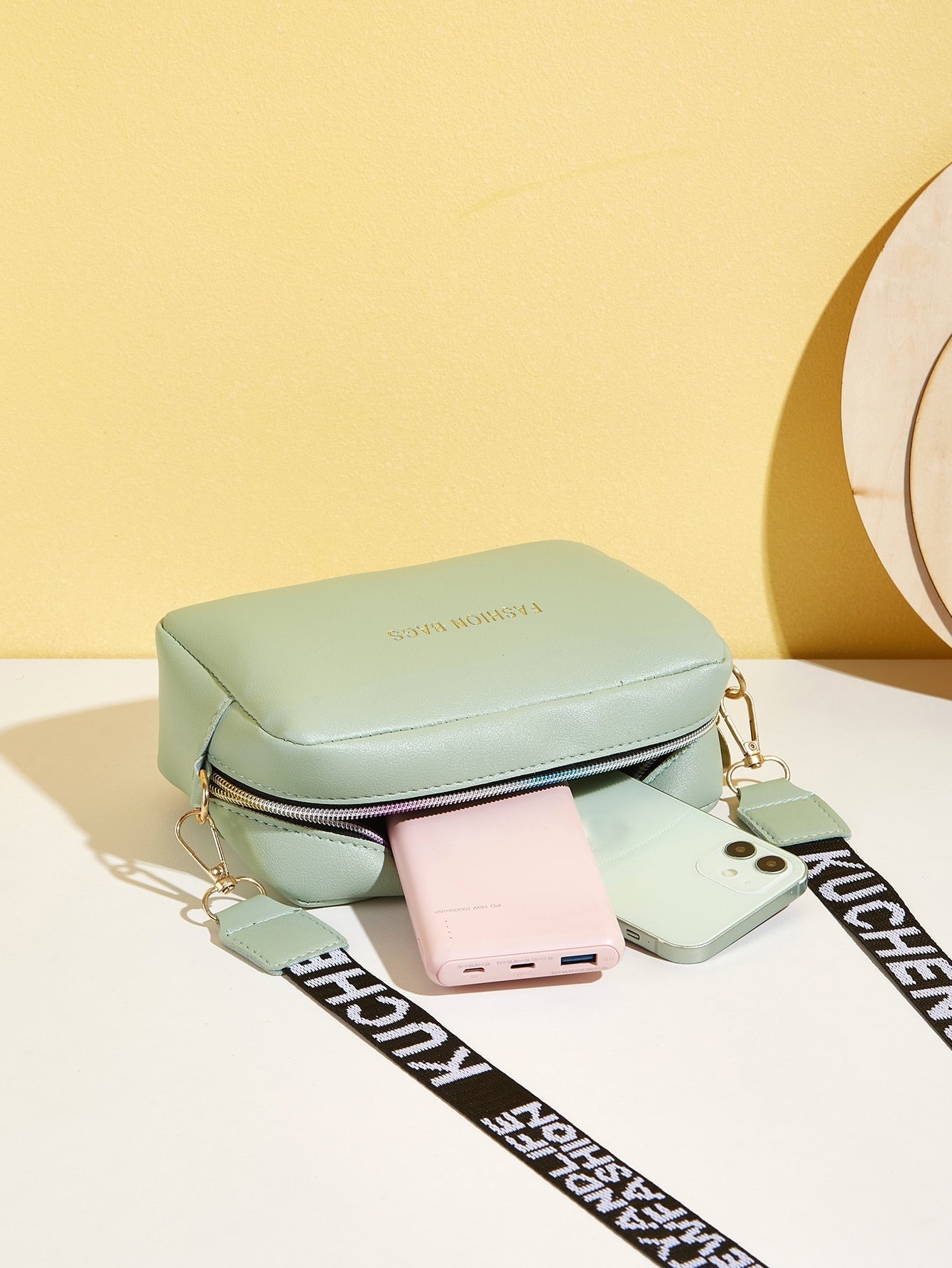 Mini Bolsa Elegante em Couro PU com Estampa de Letras - Le Belle