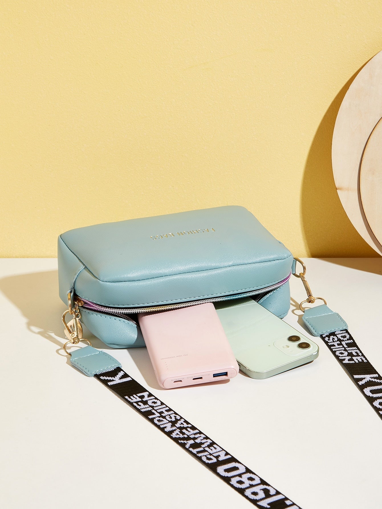 Mini Bolsa Elegante em Couro PU com Estampa de Letras - Le Belle