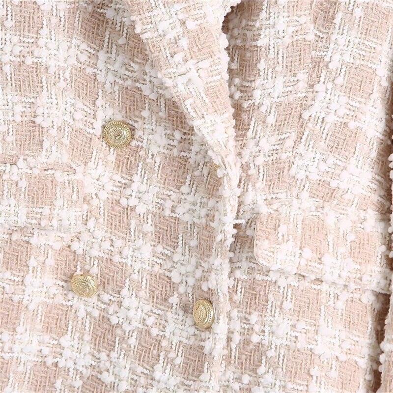 Blazer Feminino Tweed Xadrez - Nelima