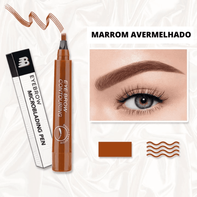 Caneta Microblading para Sobrancelhas Fio a Fio a Prova D'água - Nelima