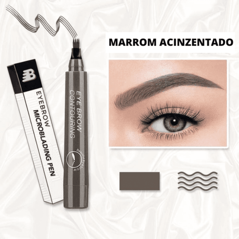 Caneta Microblading para Sobrancelhas Fio a Fio a Prova D'água - Nelima