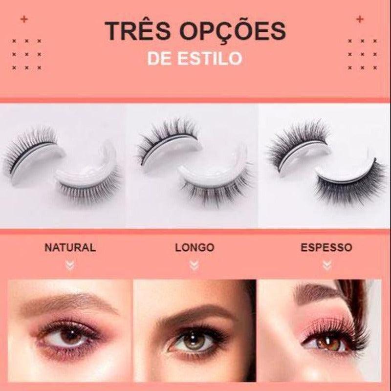 Cílios Postiços Autoadesivos Glamour - Le Belle