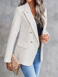 Aveloria Modichic Blazers Pescoço de lapela Trespassado Tweed