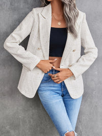 Aveloria Modichic Blazers Pescoço de lapela Trespassado Tweed