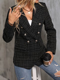 Aveloria Modichic Blazers Pescoço de lapela Trespassado Tweed