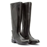 Bota Montaria Feminina Cano Longo Preta com Zíper Lateral - Nelima