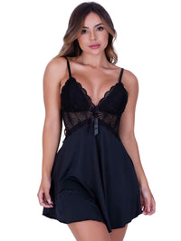CAMISOLA BABYDOLL ELEGANTE E ROMÂNTICA COM RENDA E COSTAS NUAS