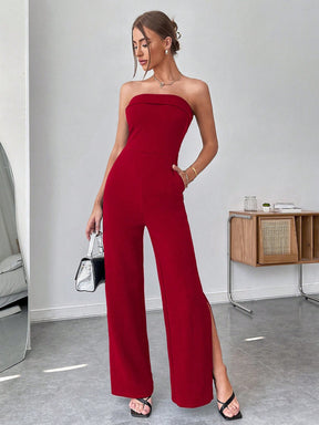 SHEIN BAE Split Thigh Macacão Tube