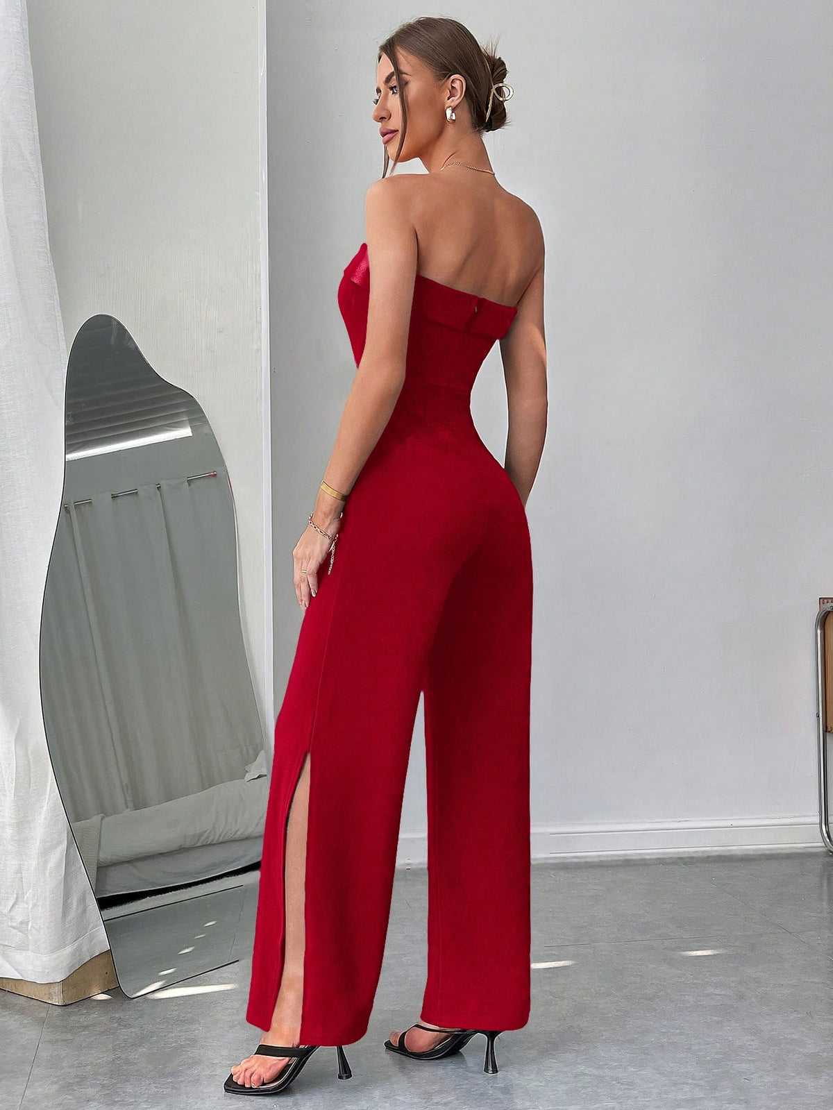 SHEIN BAE Split Thigh Macacão Tube