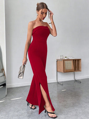SHEIN BAE Split Thigh Macacão Tube