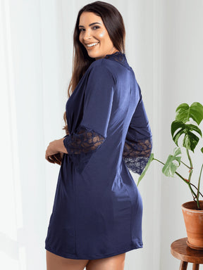 ROBE LUXO RENDADO FEMININO