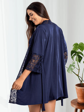 ROBE LUXO RENDADO FEMININO