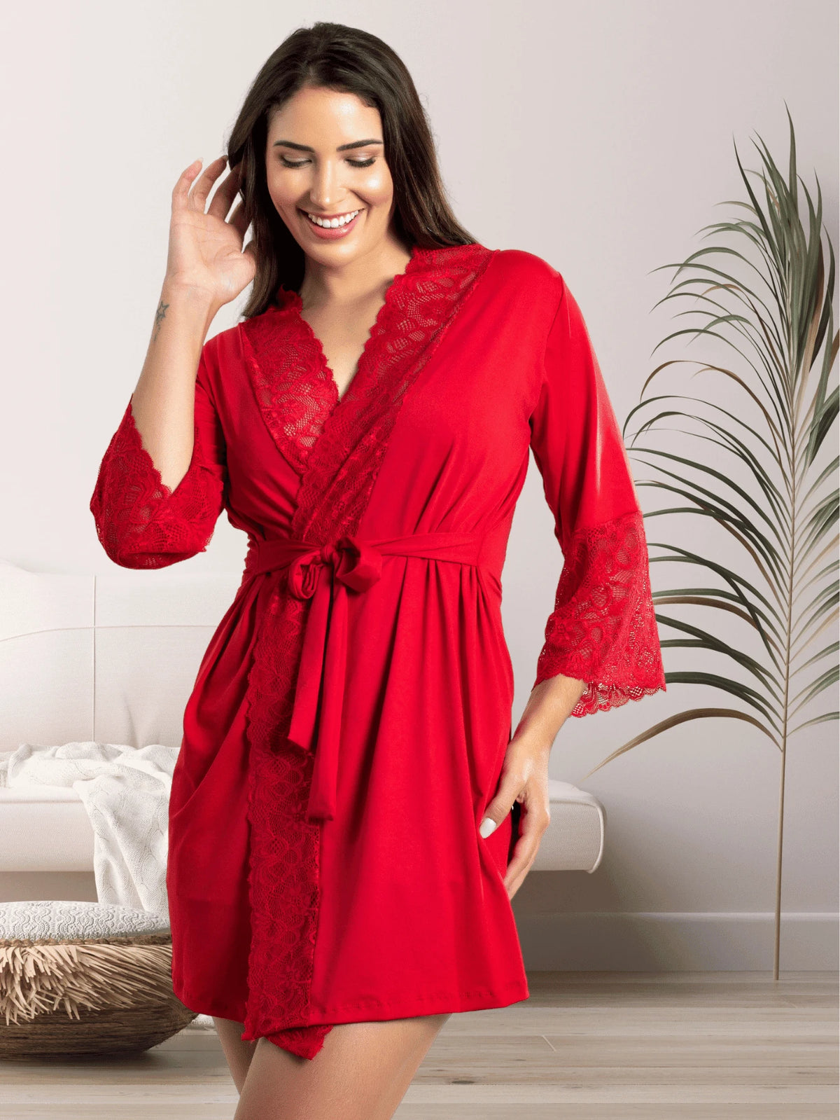 Robe Feminino Luxo em Renda - Nelima