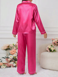 Pijama Feminino Pink Liso em Cetim - Nelima