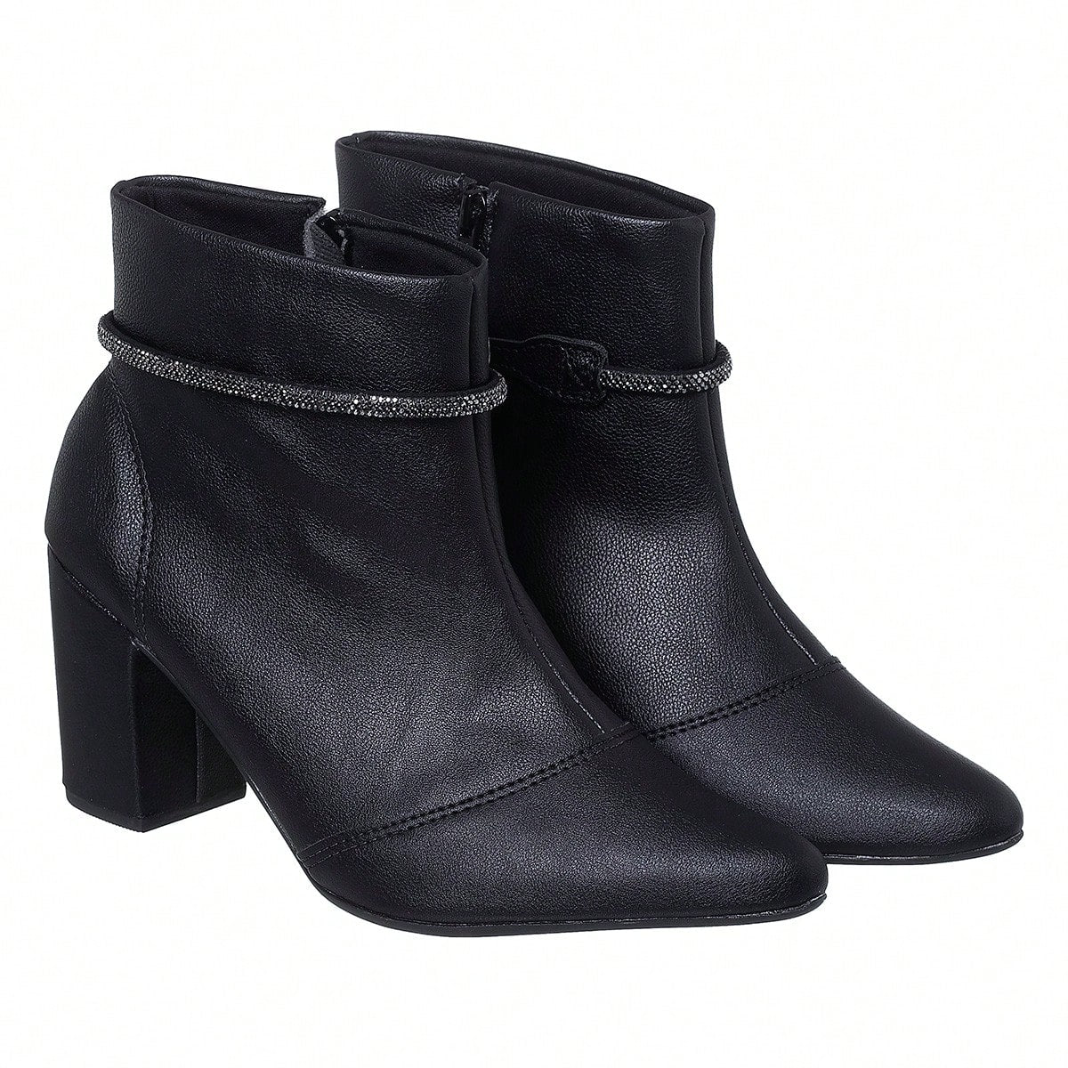Vendedor Indicado
BOTA FEMININA DE SALTO FEMININO BICO FINO PRETA COM STRASS LOLLA MARIA