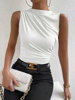 Blusa Regata Verde com Drapê - Le Belle