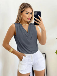 Blusa Regata Gola Boba Manga Elegante Soltinha Moda