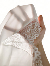 Camisola Simples de Cor Sólida com Alça de Renda para Uso Diário