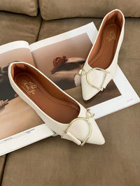 Vendedor Indicadosapatilha feminina elegante mocassim feminino bico alongado confortável sapato feminino enfeite D