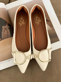 Vendedor Indicadosapatilha feminina elegante mocassim feminino bico alongado confortável sapato feminino enfeite D