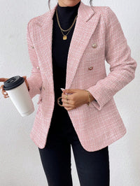 Aveloria Modichic Blazers Pescoço de lapela Trespassado Tweed