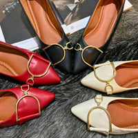 Vendedor Indicadosapatilha feminina elegante mocassim feminino bico alongado confortável sapato feminino enfeite D