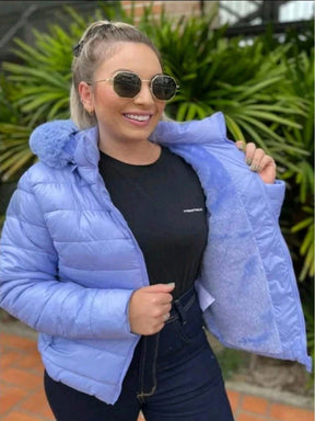 Jaqueta Puffer Bobojaco Forrada Impermeavel Azul