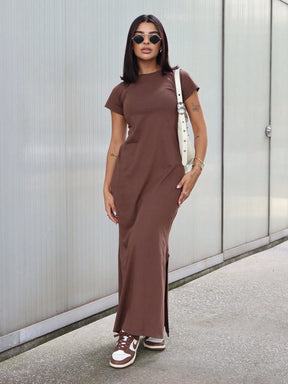 Vendedor IndicadoVestido Longo Feminino Elegante Com Mangas 100% Algodão
