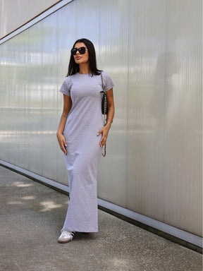 Vendedor IndicadoVestido Longo Feminino Elegante Com Mangas 100% Algodão