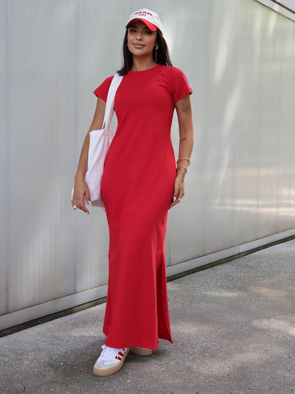 Vendedor IndicadoVestido Longo Feminino Elegante Com Mangas 100% Algodão