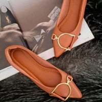 Vendedor Indicadosapatilha feminina elegante mocassim feminino bico alongado confortável sapato feminino enfeite D