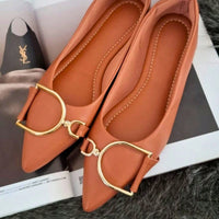 Vendedor Indicadosapatilha feminina elegante mocassim feminino bico alongado confortável sapato feminino enfeite D