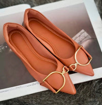 Vendedor Indicadosapatilha feminina elegante mocassim feminino bico alongado confortável sapato feminino enfeite D