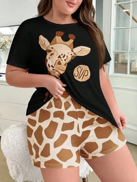 Pijama Plus Size Feminino Estampa de Girafa – Conforto e Diversão Nelima Moda (G1 ao G5)