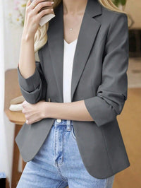 Local
Liu Fashion Blazer Alfaiataria Com Forro 1 Botão Feminino Casaco Elegante Social Coleção Nova importado tecido ótima linda 1 botões