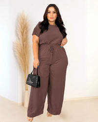 Conjunto Social Plus Size Calça Cintura Alta Bolso Regulável na Cintura+Blusa Manga Longa Elegante Evangélico alfaiataria feminino Frio Inverno