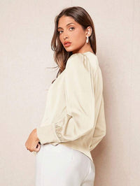 Blusa Acetinada Damasco em Cetim Feminina | Sofisticação do PP ao GG