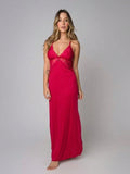 Camisola Longa Feminina em Renda Microfibra Luxo