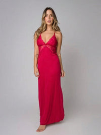 Camisola Longa Feminina em Renda Microfibra Luxo