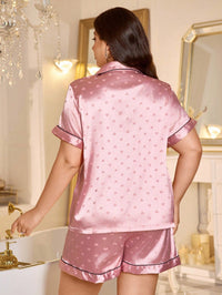 Pijama de Cetim Plus Size Rosa Chiclete Nelima – Toque Suave e Estilo